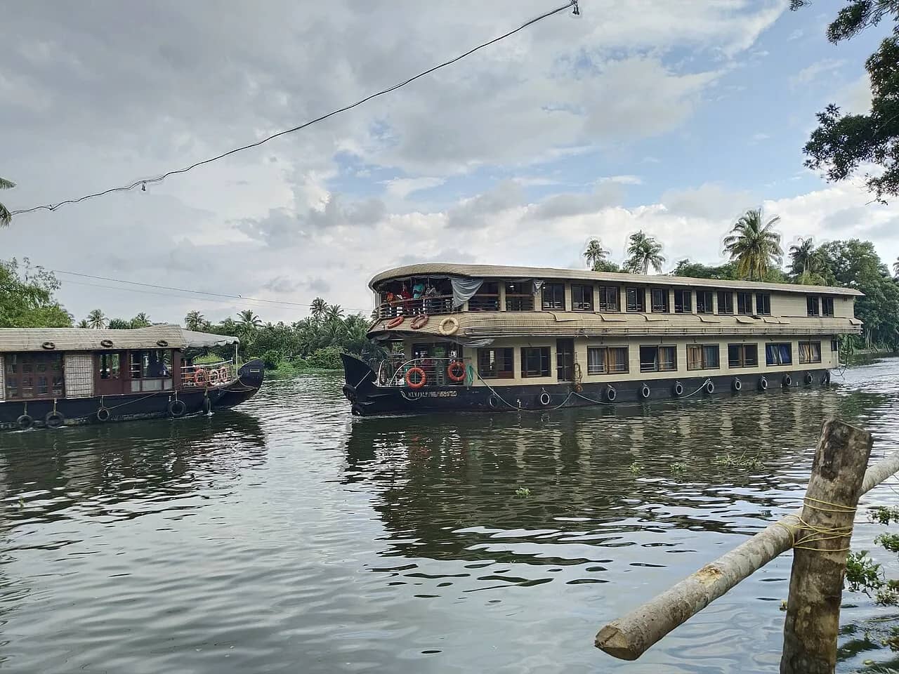 A houseboat on the Punnamada backwaters near Alleppey