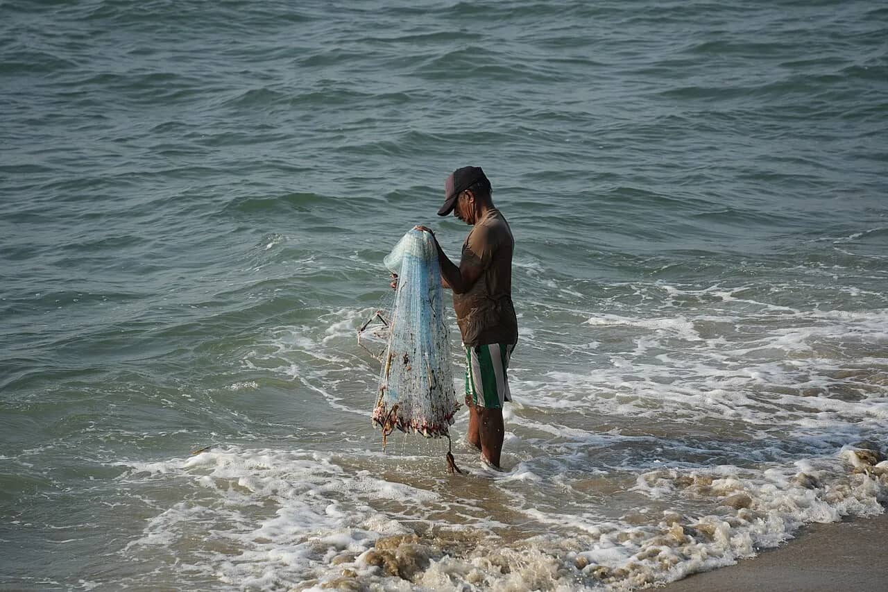A fisherman on the Fort Kochi waterfront