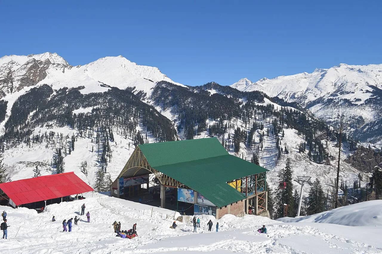 Solang valley near Manali under snow