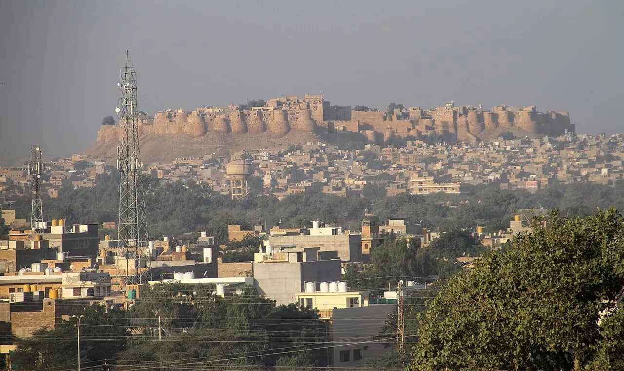 Jaisalmer Fort above the desert town in Rajasthan