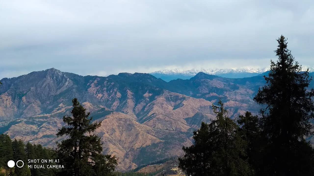Himalayan ranges seen from Kufri near Shimla
